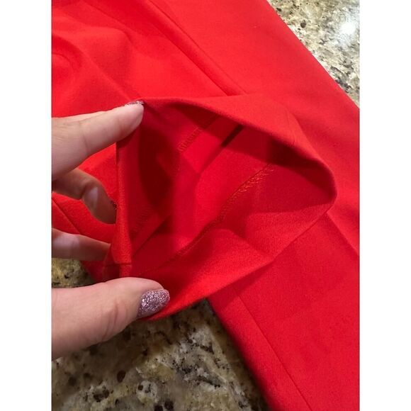 J. CREW Pants Women’s Size 4P Red High Rise Straight Leg Trouser Office Career - Picture 13 of 16